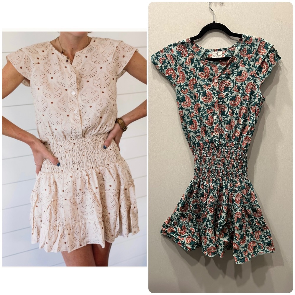 Perry Walker Collective Jenny Mini Dress in Cotton with Floral Block Print